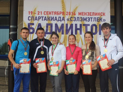 Соревнования по бадминтону в рамках сельской спартакиад...