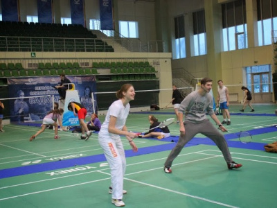 Чемпионат РТ по бадминтону 2014 - парный и смешанный ра...