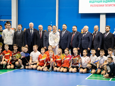 2 февраля 2024 - открытие Центра бадминтона в Алексеевском районе Татарстана